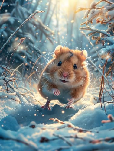 MOMAKA 5D Diamond Painting Kits für Erwachsene Hamster, DIY Diamond Painting Full Drill Set, Runde Diamant Kunst Handwerk Kreuz Stickerei Malerei Kits für Home Wanddekoration 30x40cm XX14 MOMAKA 5D Diamond Painting Kits für Erwachsene Hamster, DIY Diamond Painting Full Drill Set, Runde Diamant Kunst Handwerk Kreuz Stickerei Malerei Kits für Home Wanddekoration 30x40cm XX14 von MOMAKA