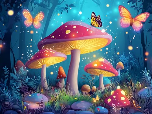 MOMAKA Diamond Painting Kits Pilz, DIY 5D Diamant Malerei Full Drill Set Pflanzen, Runde Diamant Arts Craft Cross Stickerei Malerei Kits für die Home Wanddekoration 30x40 cm MOMAKA Diamond Painting Kits Pilz, DIY 5D Diamant Malerei Full Drill Set Pflanzen, Runde Diamant Arts Craft Cross Stickerei Malerei Kits für die Home Wanddekoration 30x40 cm von MOMAKA
