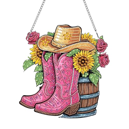 MOMAKA Stiefel Diamond Painting Fensterbilder, Diamond Painting Anhänger, Diamond PaintingSonnenblume, Diamant Painting mit Kette, Wandbehang Kits für Fenster Wand Eingang Garten Decor 20x20cm MOMAKA Stiefel Diamond Painting Fensterbilder, Diamond Painting Anhänger, Diamond PaintingSonnenblume, Diamant Painting mit Kette, Wandbehang Kits für Fenster Wand Eingang Garten Decor 20x20cm von MOMAKA