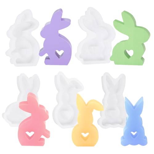 MONCAP 5 STK Osterhase Silikonform Gießform, Ostern Kaninchen Silikonformen, Osterhase Silikonform Kerzenhalter, Osterhase Kerze Silikonform, Hase Silikon Gießform für Kerzen Seife Gips Ostergeschenke MONCAP 5 STK Osterhase Silikonform Gießform, Ostern Kaninchen Silikonformen, Osterhase Silikonform Kerzenhalter, Osterhase Kerze Silikonform, Hase Silikon Gießform für Kerzen Seife Gips Ostergeschenke von MONCAP