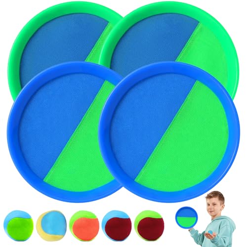 MONCAP Klettballspiel Wurfspiel Kinder Klettballspiel Klettball Strandspielzeug Kinderspiele Wurfspiel Garten Klettball Set mit 4 Fangscheiben 5 Bälle Ballspiel Outdoor Gartenspielzeug für Kinder MONCAP Klettballspiel Wurfspiel Kinder Klettballspiel Klettball Strandspielzeug Kinderspiele Wurfspiel Garten Klettball Set mit 4 Fangscheiben 5 Bälle Ballspiel Outdoor Gartenspielzeug für Kinder von MONCAP