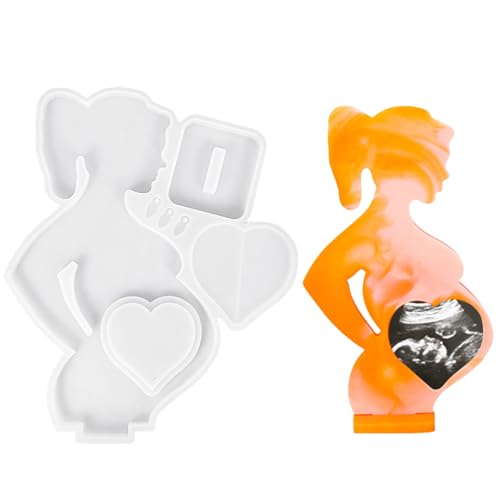 MONCAP Schwanger Frau Silikonformen Schwangere Mutter Gießformen Schwangere Mutter Bilderrahmen Epoxidharz Formen Baby Ultraschall Fotorahmen Silikonformen für Werdende Mütter Geschenke Baby Party MONCAP Schwanger Frau Silikonformen Schwangere Mutter Gießformen Schwangere Mutter Bilderrahmen Epoxidharz Formen Baby Ultraschall Fotorahmen Silikonformen für Werdende Mütter Geschenke Baby Party von MONCAP