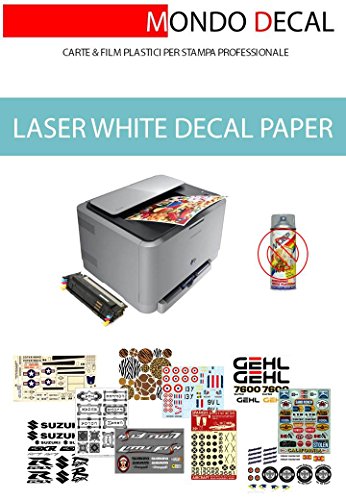 WATERSLIDE DECAL PAPER Papier für Fernbedienung, Laserdruck, weißer Untergrund, 3 Blatt A4, kein Cover-Coat erforderlich WATERSLIDE DECAL PAPER Papier für Fernbedienung, Laserdruck, weißer Untergrund, 3 Blatt A4, kein Cover-Coat erforderlich von MONDO DECAL