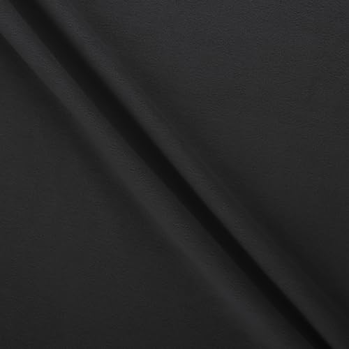 MOOK FABRICS 101111-12 Micro-Polar-Fleece Stoff, Polyester, Dunkles Charcoal, 12 yard bolt von MOOK FABRICS