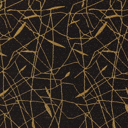 MOOK FABRICS 115264-15 Lurex Knit Delfino Stoff, Polyester-Mischung, Gold, 15 yard bolt von MOOK FABRICS