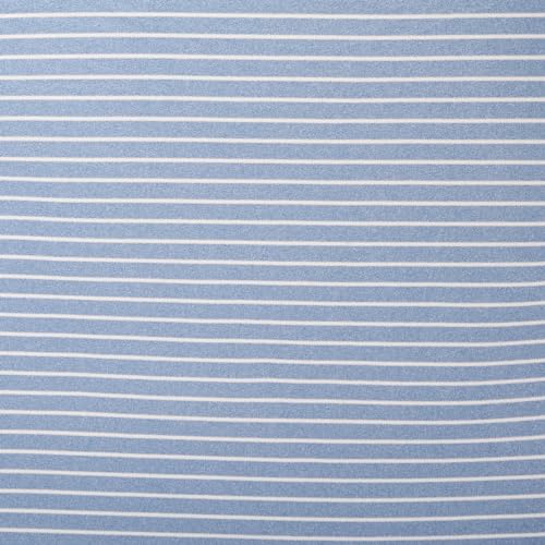 MOOK FABRICS 121436-15 Vlies-DE-Streifen, 280 g/m² Stoff, Polyester-Mischung, Hell, blau, 15 yard bolt von MOOK FABRICS