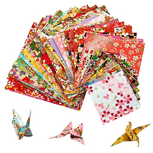 Origami Papier Set - MOOKLIN Roam 60 Blatt Unterschiedliche Muster papier Japanisches Papier 3 Größen DIY Handwerk Origami-Papier für Origami und Bastelprojekte for Kinder und Erwachsene,Random Color von MOOKLIN Roam