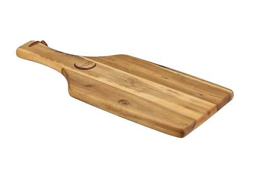 Servierbrett - Small Pluto, nachhaltiges Servier- und Schneidebrett aus Akazienholz, mit Lederband zum Aufhängen, ideal zur Brotzeit & Antipasti, 42.0x17.0x1.8cm, MOON HOME Servierbrett - Small Pluto, nachhaltiges Servier- und Schneidebrett aus Akazienholz, mit Lederband zum Aufhängen, ideal zur Brotzeit & Antipasti, 42.0x17.0x1.8cm, MOON HOME von MOON KITCHEN HOME