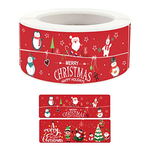 MOONDAME 120 Stück/Rolle Cartoon-Weihnachtsdichtungsaufkleber, rechteckige Aufkleber, Weihnachtsmann, Weihnachtsbaum, Siegeletiketten für den Urlaub MOONDAME 120 Stück/Rolle Cartoon-Weihnachtsdichtungsaufkleber, rechteckige Aufkleber, Weihnachtsmann, Weihnachtsbaum, Siegeletiketten für den Urlaub von MOONDAME