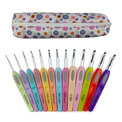 MOONDAME 13 Stück/Set Stricknadeln mit Edelstahlspitze, Häkelnadel für Anfänger und Erwachsene, mit ergonomischem Griff MOONDAME 13 Stück/Set Stricknadeln mit Edelstahlspitze, Häkelnadel für Anfänger und Erwachsene, mit ergonomischem Griff von MOONDAME