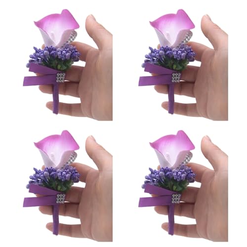 MOONDAME Ansteckblume für Hochzeit, Ansteckblume für Braut, Hochzeit, Boutonniere, Boutonniere für Hochzeitszeremonie, Jahrestag, 4 Stück MOONDAME Ansteckblume für Hochzeit, Ansteckblume für Braut, Hochzeit, Boutonniere, Boutonniere für Hochzeitszeremonie, Jahrestag, 4 Stück von MOONDAME