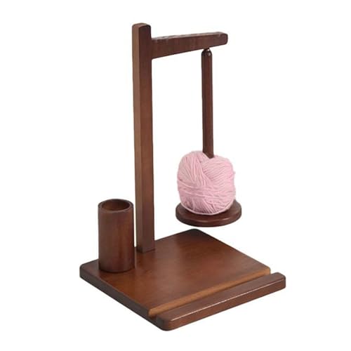MOONDAME Drehbarer Garnhalter aus Holz, Garnspulenhalter zum Stricken, Häkeln, Holzgarnhalter mit Drehmechanismus MOONDAME Drehbarer Garnhalter aus Holz, Garnspulenhalter zum Stricken, Häkeln, Holzgarnhalter mit Drehmechanismus von MOONDAME