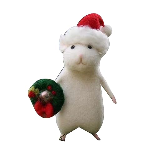 MOONDAME Filz-Halloween-Ornament Maus mit Kürbisen/Krücke/Kuchen/Hut-Dekor, handgefertigt, Nadelfilz, Weihnachtsdekoration MOONDAME Filz-Halloween-Ornament Maus mit Kürbisen/Krücke/Kuchen/Hut-Dekor, handgefertigt, Nadelfilz, Weihnachtsdekoration von MOONDAME