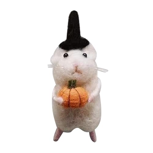 MOONDAME Filz-Halloween-Ornament Maus mit Kürbissen / Krücke / Kuchen / Hut Dekor handgefertigt Nadelfilz Weihnachtsdekoration MOONDAME Filz-Halloween-Ornament Maus mit Kürbissen / Krücke / Kuchen / Hut Dekor handgefertigt Nadelfilz Weihnachtsdekoration von MOONDAME