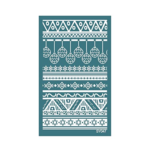 MOONDAME Geometrische Siebdruck-Schablone zum Bedrucken von Ton, Stoff, Papier, Ton, Ohrringen, Schmuckherstellung, Scrapbooking, Dekoration MOONDAME Geometrische Siebdruck-Schablone zum Bedrucken von Ton, Stoff, Papier, Ton, Ohrringen, Schmuckherstellung, Scrapbooking, Dekoration von MOONDAME