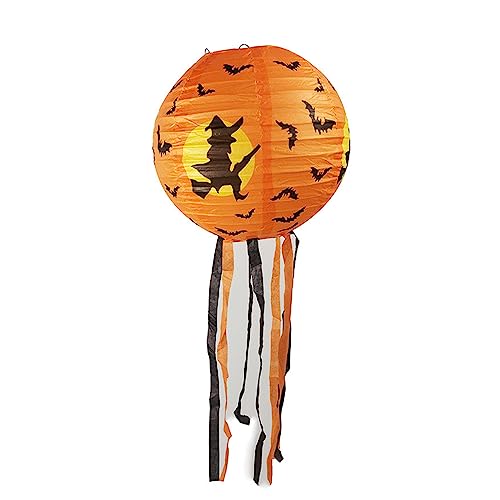 MOONDAME Halloween 25,4 cm Halloween Papier Kürbis Hexe Skelett und Fledermaus Designs Halloween Party Garten Zubehör MOONDAME Halloween 25,4 cm Halloween Papier Kürbis Hexe Skelett und Fledermaus Designs Halloween Party Garten Zubehör von MOONDAME