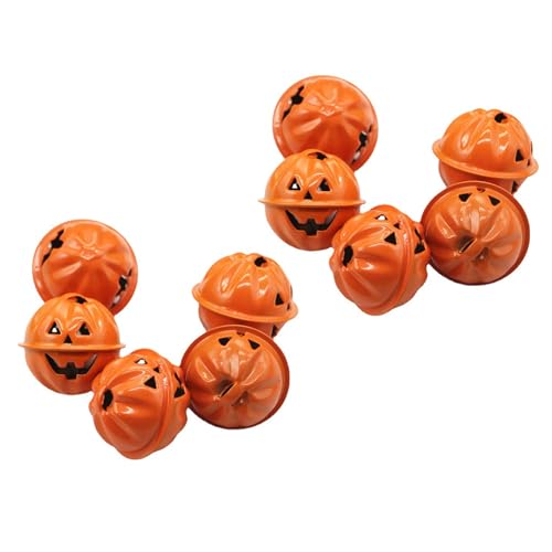 MOONDAME Halloween-Kürbis-Metallglocken mit lächelndem Gesicht, Anhänger für Ohrringe, saisonale Party-Verzierungen, Schmuckzubehör, 10 Stück MOONDAME Halloween-Kürbis-Metallglocken mit lächelndem Gesicht, Anhänger für Ohrringe, saisonale Party-Verzierungen, Schmuckzubehör, 10 Stück von MOONDAME