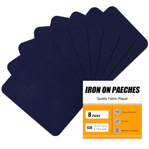 MOONSJONES Aufnäher zum Aufbügeln für Kleidung, Stoffreparatur, 8 Stück, hochwertiger stärkster Klebstoff, Baumwolle, Reparaturflicken für Löcher innen und außen, Hosen, Jeans, Jacken, Zelte, Hüte MOONSJONES Aufnäher zum Aufbügeln für Kleidung, Stoffreparatur, 8 Stück, hochwertiger stärkster Klebstoff, Baumwolle, Reparaturflicken für Löcher innen und außen, Hosen, Jeans, Jacken, Zelte, Hüte von MOONSJONES