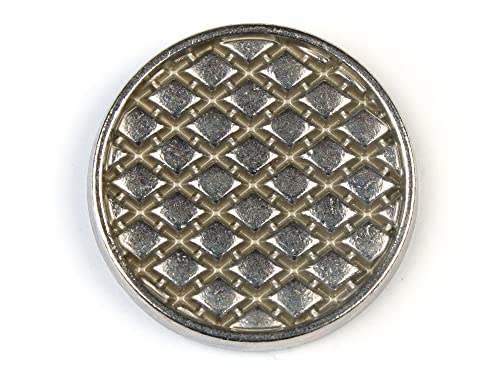 MOORE DENIM 4 Ösenknöpfe Rauten, Silber (20 mm) von MOORE DENIM