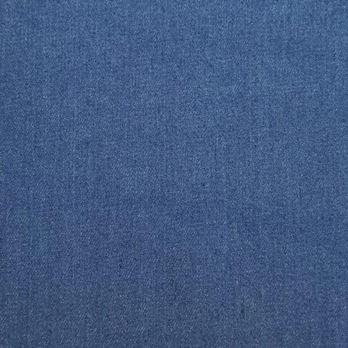 Jeansstoff jeansblau, mittelblau, vorgewaschen (8,8 oz), Breite: ca. 1,6 m, Meterware per 0,5 m von MOORE DENIM