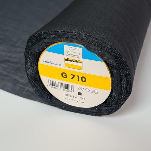 Gewebeeinlage G710 schwarz (50 g/lfm) Meterware per 0,5 m von MOORE DENIM