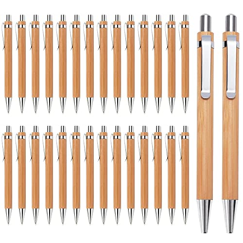 MOPOIN Kugelschreiber Set, 30 Stück Holz Kugelschreiber Schreibgerät für den Alltag Büro als stilvolles Schreibgerät von MOPOIN