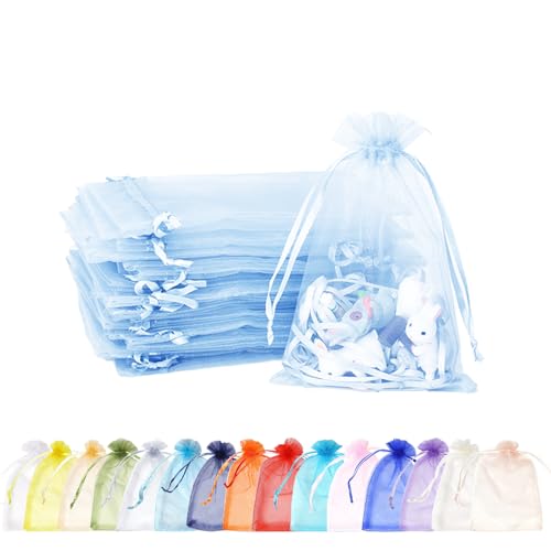 100 Stück Himmelblau Organzasäckchen,7x9cm Kleine Geschenkbeutel Organzabeutel Organza Beutelchen mit Kordelzug Sie als Hochzeit Bonbonsbeutel,Schmuckbeutel,Weihnachtsgeschenke,Geburtstag Party 100 Stück Himmelblau Organzasäckchen,7x9cm Kleine Geschenkbeutel Organzabeutel Organza Beutelchen mit Kordelzug Sie als Hochzeit Bonbonsbeutel,Schmuckbeutel,Weihnachtsgeschenke,Geburtstag Party von MORAINJAY