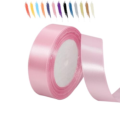 Baby Pink 25mm Satinband 23 Meter, Polyesterband, verschönern Sie Ihre Bastelarbeiten und Feiern, ideal für Geschenkverpackungen, Dekorationen, Hochzeitsautoband, Bänder zum Basteln Baby Pink 25mm Satinband 23 Meter, Polyesterband, verschönern Sie Ihre Bastelarbeiten und Feiern, ideal für Geschenkverpackungen, Dekorationen, Hochzeitsautoband, Bänder zum Basteln von MORAINJAY