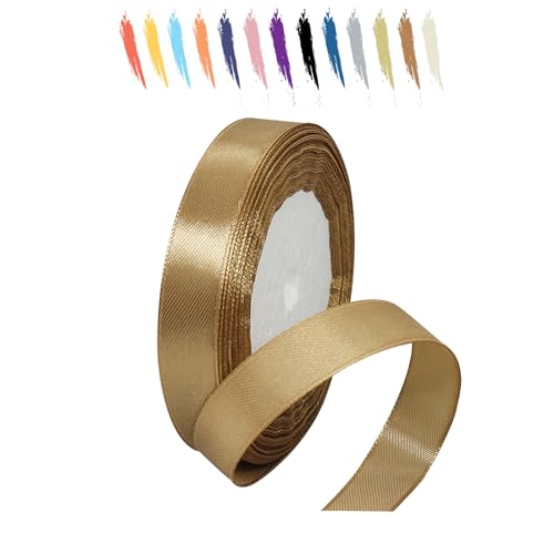 Champagner Gold 15mm Satinband 23 Meter, Polyesterband, verschönern Sie Ihre Bastelarbeiten und Feiern, ideal für Geschenkverpackungen, Dekorationen, Hochzeitsautoband, Bänder zum Basteln Champagner Gold 15mm Satinband 23 Meter, Polyesterband, verschönern Sie Ihre Bastelarbeiten und Feiern, ideal für Geschenkverpackungen, Dekorationen, Hochzeitsautoband, Bänder zum Basteln von MORAINJAY