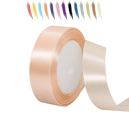 Champagnerrosa 25mm Satinband 23 Meter, Polyesterband, verschönern Sie Ihre Bastelarbeiten und Feiern, ideal für Geschenkverpackungen, Dekorationen, Hochzeitsautoband, Bänder zum Basteln Champagnerrosa 25mm Satinband 23 Meter, Polyesterband, verschönern Sie Ihre Bastelarbeiten und Feiern, ideal für Geschenkverpackungen, Dekorationen, Hochzeitsautoband, Bänder zum Basteln von MORAINJAY