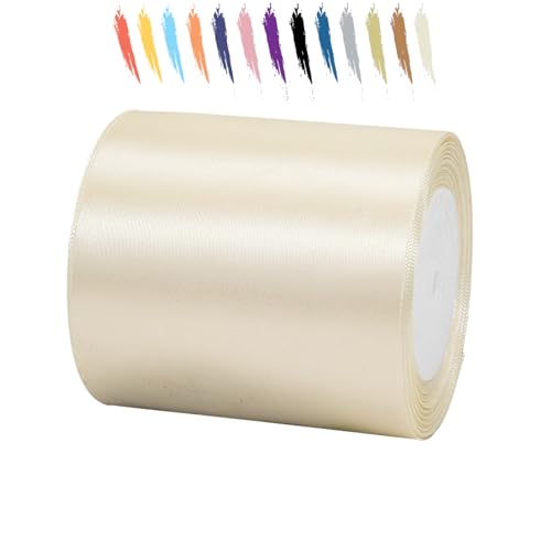 Cremeweiß 100mm Satinband 23 Meter, Polyesterband, verschönern Sie Ihre Bastelarbeiten und Feiern, ideal für Geschenkverpackungen, Dekorationen, Hochzeitsautoband, Bänder zum Basteln Cremeweiß 100mm Satinband 23 Meter, Polyesterband, verschönern Sie Ihre Bastelarbeiten und Feiern, ideal für Geschenkverpackungen, Dekorationen, Hochzeitsautoband, Bänder zum Basteln von MORAINJAY