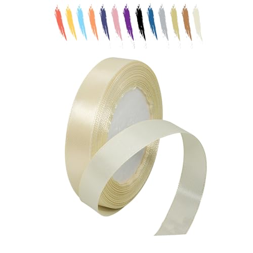 Cremeweiß 15mm Satinband 23 Meter, Polyesterband, verschönern Sie Ihre Bastelarbeiten und Feiern, ideal für Geschenkverpackungen, Dekorationen, Hochzeitsautoband, Bänder zum Basteln Cremeweiß 15mm Satinband 23 Meter, Polyesterband, verschönern Sie Ihre Bastelarbeiten und Feiern, ideal für Geschenkverpackungen, Dekorationen, Hochzeitsautoband, Bänder zum Basteln von MORAINJAY