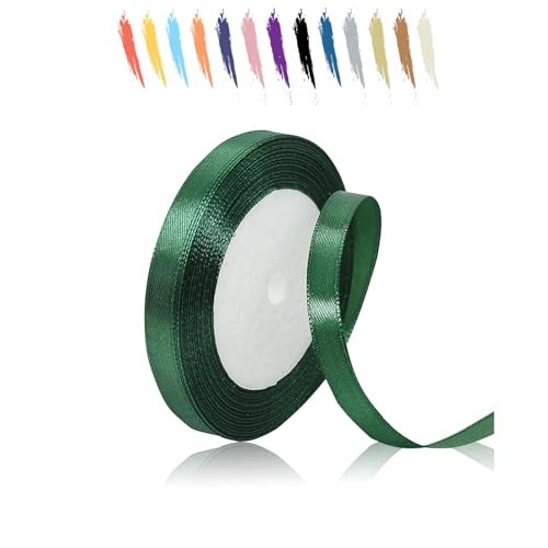 Dunkelgrün 10mm Satinband 23 Meter, Polyesterband, verschönern Sie Ihre Bastelarbeiten und Feiern, ideal für Geschenkverpackungen, Dekorationen, Hochzeitsautoband, Bänder zum Basteln Dunkelgrün 10mm Satinband 23 Meter, Polyesterband, verschönern Sie Ihre Bastelarbeiten und Feiern, ideal für Geschenkverpackungen, Dekorationen, Hochzeitsautoband, Bänder zum Basteln von MORAINJAY