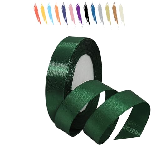 Dunkelgrün 20mm Satinband 23 Meter, Polyesterband, verschönern Sie Ihre Bastelarbeiten und Feiern, ideal für Geschenkverpackungen, Dekorationen, Hochzeitsautoband, Bänder zum Basteln Dunkelgrün 20mm Satinband 23 Meter, Polyesterband, verschönern Sie Ihre Bastelarbeiten und Feiern, ideal für Geschenkverpackungen, Dekorationen, Hochzeitsautoband, Bänder zum Basteln von MORAINJAY