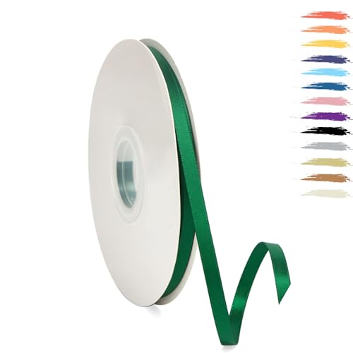 Dunkelgrün 6mm Satinband 95 Meter, Polyesterband, verschönern Sie Ihre Bastelarbeiten und Feiern, ideal für Geschenkverpackungen, Dekorationen, Hochzeitsautoband, Bänder zum Basteln Dunkelgrün 6mm Satinband 95 Meter, Polyesterband, verschönern Sie Ihre Bastelarbeiten und Feiern, ideal für Geschenkverpackungen, Dekorationen, Hochzeitsautoband, Bänder zum Basteln von MORAINJAY