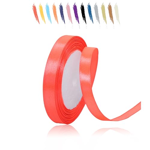 Fluoreszierendes Rot 10mm Satinband 23 Meter, Polyesterband, verschönern Sie Ihre Bastelarbeiten und Feiern, ideal für Geschenkverpackungen, Dekorationen, Hochzeitsautoband, Bänder zum Basteln Fluoreszierendes Rot 10mm Satinband 23 Meter, Polyesterband, verschönern Sie Ihre Bastelarbeiten und Feiern, ideal für Geschenkverpackungen, Dekorationen, Hochzeitsautoband, Bänder zum Basteln von MORAINJAY