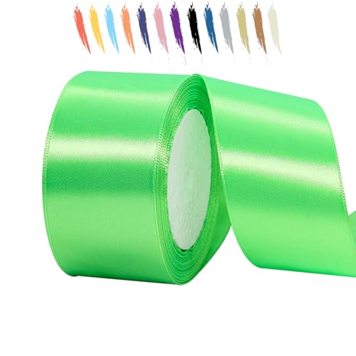 Fruchtgrün 50mm Satinband 23 Meter, Polyesterband, verschönern Sie Ihre Bastelarbeiten und Feiern, ideal für Geschenkverpackungen, Dekorationen, Hochzeitsautoband, Bänder zum Basteln Fruchtgrün 50mm Satinband 23 Meter, Polyesterband, verschönern Sie Ihre Bastelarbeiten und Feiern, ideal für Geschenkverpackungen, Dekorationen, Hochzeitsautoband, Bänder zum Basteln von MORAINJAY