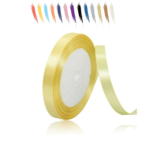 Hell Gold 10mm Satinband 23 Meter, Polyesterband, verschönern Sie Ihre Bastelarbeiten und Feiern, ideal für Geschenkverpackungen, Dekorationen, Hochzeitsautoband, Bänder zum Basteln Hell Gold 10mm Satinband 23 Meter, Polyesterband, verschönern Sie Ihre Bastelarbeiten und Feiern, ideal für Geschenkverpackungen, Dekorationen, Hochzeitsautoband, Bänder zum Basteln von MORAINJAY