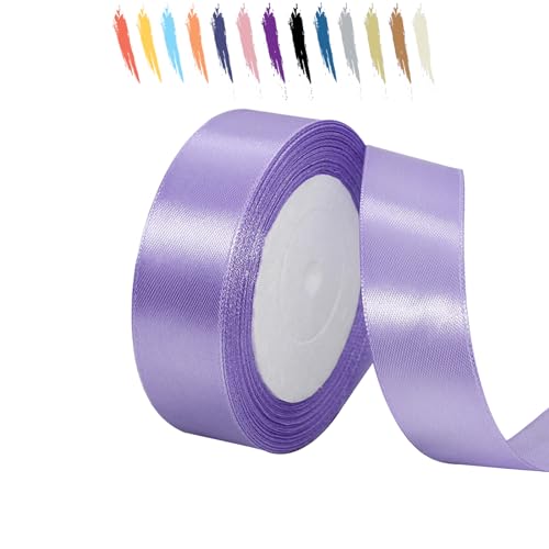 Helles Lila 25mm Satinband 23 Meter, Polyesterband, verschönern Sie Ihre Bastelarbeiten und Feiern, ideal für Geschenkverpackungen, Dekorationen, Hochzeitsautoband, Bänder zum Basteln Helles Lila 25mm Satinband 23 Meter, Polyesterband, verschönern Sie Ihre Bastelarbeiten und Feiern, ideal für Geschenkverpackungen, Dekorationen, Hochzeitsautoband, Bänder zum Basteln von MORAINJAY
