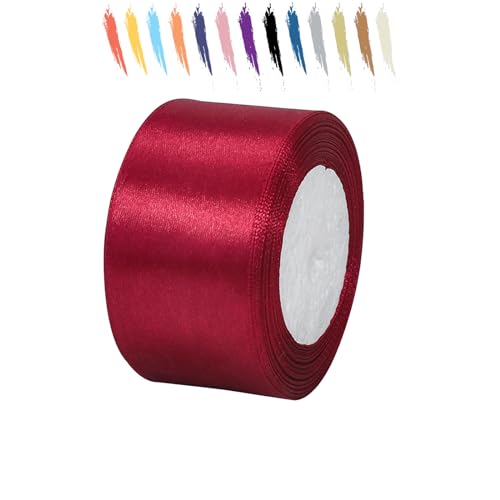 Helles Weinrot 50mm Satinband 23 Meter, Polyesterband, verschönern Sie Ihre Bastelarbeiten und Feiern, ideal für Geschenkverpackungen, Dekorationen, Hochzeitsautoband, Bänder zum Basteln Helles Weinrot 50mm Satinband 23 Meter, Polyesterband, verschönern Sie Ihre Bastelarbeiten und Feiern, ideal für Geschenkverpackungen, Dekorationen, Hochzeitsautoband, Bänder zum Basteln von MORAINJAY
