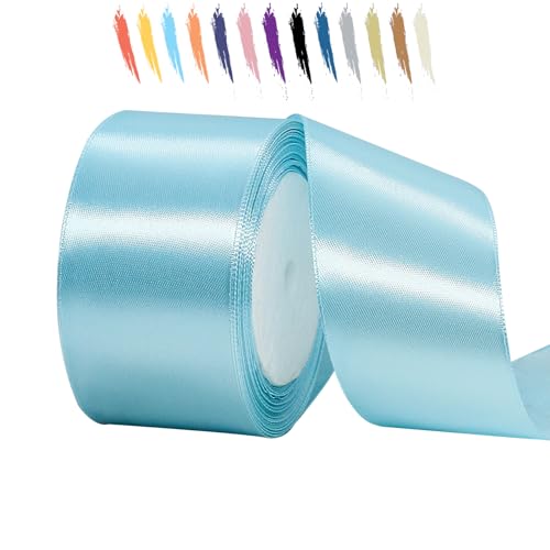 Himmelblau 50mm Satinband 23 Meter, Polyesterband, verschönern Sie Ihre Bastelarbeiten und Feiern, ideal für Geschenkverpackungen, Dekorationen, Hochzeitsautoband, Bänder zum Basteln Himmelblau 50mm Satinband 23 Meter, Polyesterband, verschönern Sie Ihre Bastelarbeiten und Feiern, ideal für Geschenkverpackungen, Dekorationen, Hochzeitsautoband, Bänder zum Basteln von MORAINJAY