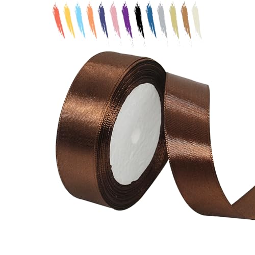 Kaffee 25mm Satinband 23 Meter, Polyesterband, verschönern Sie Ihre Bastelarbeiten und Feiern, ideal für Geschenkverpackungen, Dekorationen, Hochzeitsautoband, Bänder zum Basteln Kaffee 25mm Satinband 23 Meter, Polyesterband, verschönern Sie Ihre Bastelarbeiten und Feiern, ideal für Geschenkverpackungen, Dekorationen, Hochzeitsautoband, Bänder zum Basteln von MORAINJAY