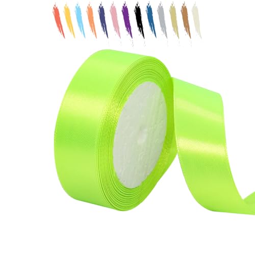 Leuchtendes Grün 25mm Satinband 23 Meter, Polyesterband, verschönern Sie Ihre Bastelarbeiten und Feiern, ideal für Geschenkverpackungen, Dekorationen, Hochzeitsautoband, Bänder zum Basteln Leuchtendes Grün 25mm Satinband 23 Meter, Polyesterband, verschönern Sie Ihre Bastelarbeiten und Feiern, ideal für Geschenkverpackungen, Dekorationen, Hochzeitsautoband, Bänder zum Basteln von MORAINJAY
