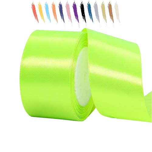 Leuchtendes Grün 50mm Satinband 23 Meter, Polyesterband, verschönern Sie Ihre Bastelarbeiten und Feiern, ideal für Geschenkverpackungen, Dekorationen, Hochzeitsautoband, Bänder zum Basteln Leuchtendes Grün 50mm Satinband 23 Meter, Polyesterband, verschönern Sie Ihre Bastelarbeiten und Feiern, ideal für Geschenkverpackungen, Dekorationen, Hochzeitsautoband, Bänder zum Basteln von MORAINJAY