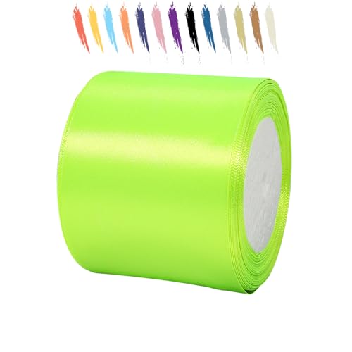 Leuchtendes Grün 75mm Satinband 23 Meter, Polyesterband, verschönern Sie Ihre Bastelarbeiten und Feiern, ideal für Geschenkverpackungen, Dekorationen, Hochzeitsautoband, Bänder zum Basteln Leuchtendes Grün 75mm Satinband 23 Meter, Polyesterband, verschönern Sie Ihre Bastelarbeiten und Feiern, ideal für Geschenkverpackungen, Dekorationen, Hochzeitsautoband, Bänder zum Basteln von MORAINJAY