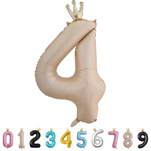 Luftballon Zahl 4 Karamell, 101cm Riesen Zahlenballon Nummer 0 1 2 3 4 5 6 7 8 9 10 16 18 21 30 40 50 60 70 80 90 100, 40" Groß Folienballons für Hochzeit Jubiläum, Geburtstagsballons Party Dekoration Luftballon Zahl 4 Karamell, 101cm Riesen Zahlenballon Nummer 0 1 2 3 4 5 6 7 8 9 10 16 18 21 30 40 50 60 70 80 90 100, 40" Groß Folienballons für Hochzeit Jubiläum, Geburtstagsballons Party Dekoration von MORAINJAY