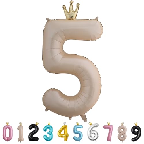 Luftballon Zahl 5 Karamell, 101cm Riesen Zahlenballon Nummer 0 1 2 3 4 5 6 7 8 9 10 16 18 21 30 40 50 60 70 80 90 100, 40" Groß Folienballons für Hochzeit Jubiläum, Geburtstagsballons Party Dekoration Luftballon Zahl 5 Karamell, 101cm Riesen Zahlenballon Nummer 0 1 2 3 4 5 6 7 8 9 10 16 18 21 30 40 50 60 70 80 90 100, 40" Groß Folienballons für Hochzeit Jubiläum, Geburtstagsballons Party Dekoration von MORAINJAY