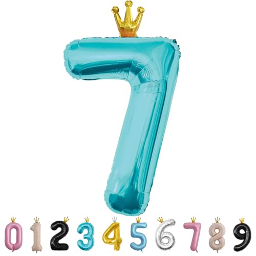 Luftballon Zahl 7 Babyblau, 101cm Riesen Zahlenballon Nummer 0 1 2 3 4 5 6 7 8 9 10 16 18 21 30 40 50 60 70 80 90 100, 40" Groß Folienballons für Hochzeit Jubiläum, Geburtstagsballons Party Dekoration Luftballon Zahl 7 Babyblau, 101cm Riesen Zahlenballon Nummer 0 1 2 3 4 5 6 7 8 9 10 16 18 21 30 40 50 60 70 80 90 100, 40" Groß Folienballons für Hochzeit Jubiläum, Geburtstagsballons Party Dekoration von MORAINJAY