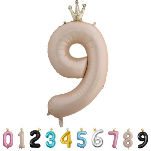 Luftballon Zahl 9 Karamell, 101cm Riesen Zahlenballon Nummer 0 1 2 3 4 5 6 7 8 9 10 16 18 21 30 40 50 60 70 80 90 100, 40" Groß Folienballons für Hochzeit Jubiläum, Geburtstagsballons Party Dekoration Luftballon Zahl 9 Karamell, 101cm Riesen Zahlenballon Nummer 0 1 2 3 4 5 6 7 8 9 10 16 18 21 30 40 50 60 70 80 90 100, 40" Groß Folienballons für Hochzeit Jubiläum, Geburtstagsballons Party Dekoration von MORAINJAY