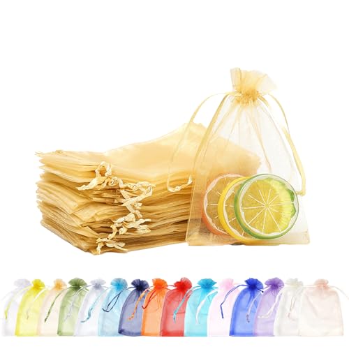 MORAINJAY 100 Stück Gold Organzasäckchen,7x9cm Kleine Geschenkbeutel Organzabeutel Organza Beutelchen mit Kordelzug Sie als Hochzeit Bonbonsbeutel,Schmuckbeutel,Weihnachtsgeschenke,Geburtstag Party MORAINJAY 100 Stück Gold Organzasäckchen,7x9cm Kleine Geschenkbeutel Organzabeutel Organza Beutelchen mit Kordelzug Sie als Hochzeit Bonbonsbeutel,Schmuckbeutel,Weihnachtsgeschenke,Geburtstag Party von MORAINJAY